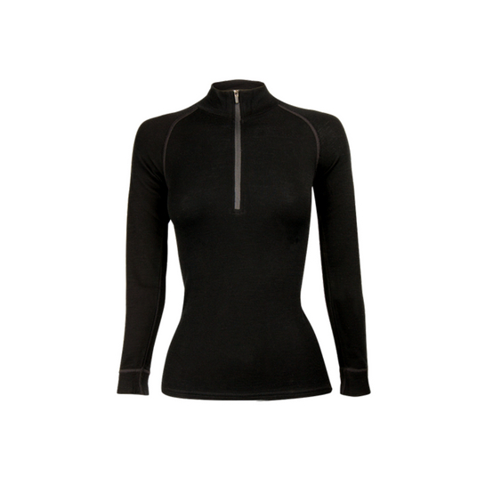 Sherpa Unisex Merino Long Sleeve Polo Neck 1/4 Zip Top